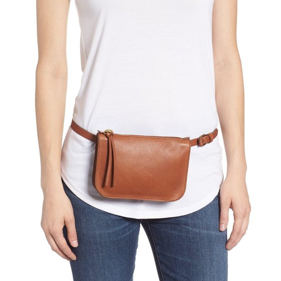 Madewell Handbags - NWT Madewell 100% Leather Simple Pouch Belt Bag